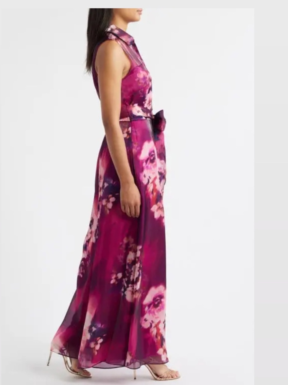 JULIA JORDAN Floral organza Wide Leg Jumpsuit NWT